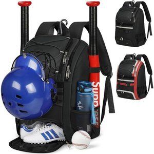 Baseball Bag for Youth Adult, Large Lightweight Softball Bag w/ Shoe Compartment